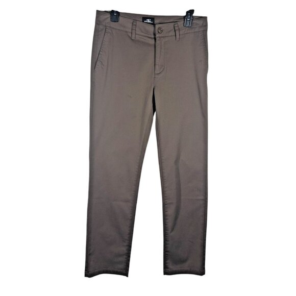 O'Neill Pants Men Size 29 Standard Fit Chino Brown‎ Durable Stretch NEW - Picture 1 of 10
